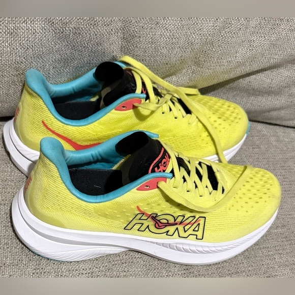 Hoka Women's Yellow and Teal Athletic Shoes